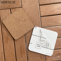 Sous-verres carrés en MDF blanc personnalisables, écologiques, épaisseur 4 mm, vierges pour sublimation, pour boissons, tapis et supports DIY