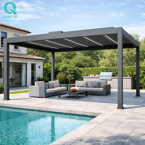 Barbecue de jardin en aluminium QINGYING avec toit en gazebo - Product Image 1