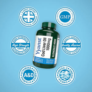 Aceite de hígado de bacalao de alta calidad y vitamina A, VITAMINA D, apoya la salud inmunológica y promueve el crecimiento de huesos y dientes, en cápsulas blandas. - Product Image 4