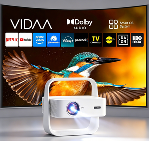 โปรเจคเตอร์พกพาขนาดเล็กสำหรับโทรศัพท์มือถือรุ่นใหม่ล่าสุด ระบบ Global Vidaa-Live TV พร้อมแอปที่ได้รับอนุญาต รองรับการเชื่อมต่อ WiFi และ Bluetooth ภาพคมชัดระดับ FHD 1080P - Product Image 1