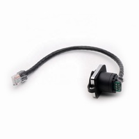Connecteur de câble ethernet RJ45 étanche, pour panneau, corps en alliage de zinc, en plastique et cuivre, 2 pièces