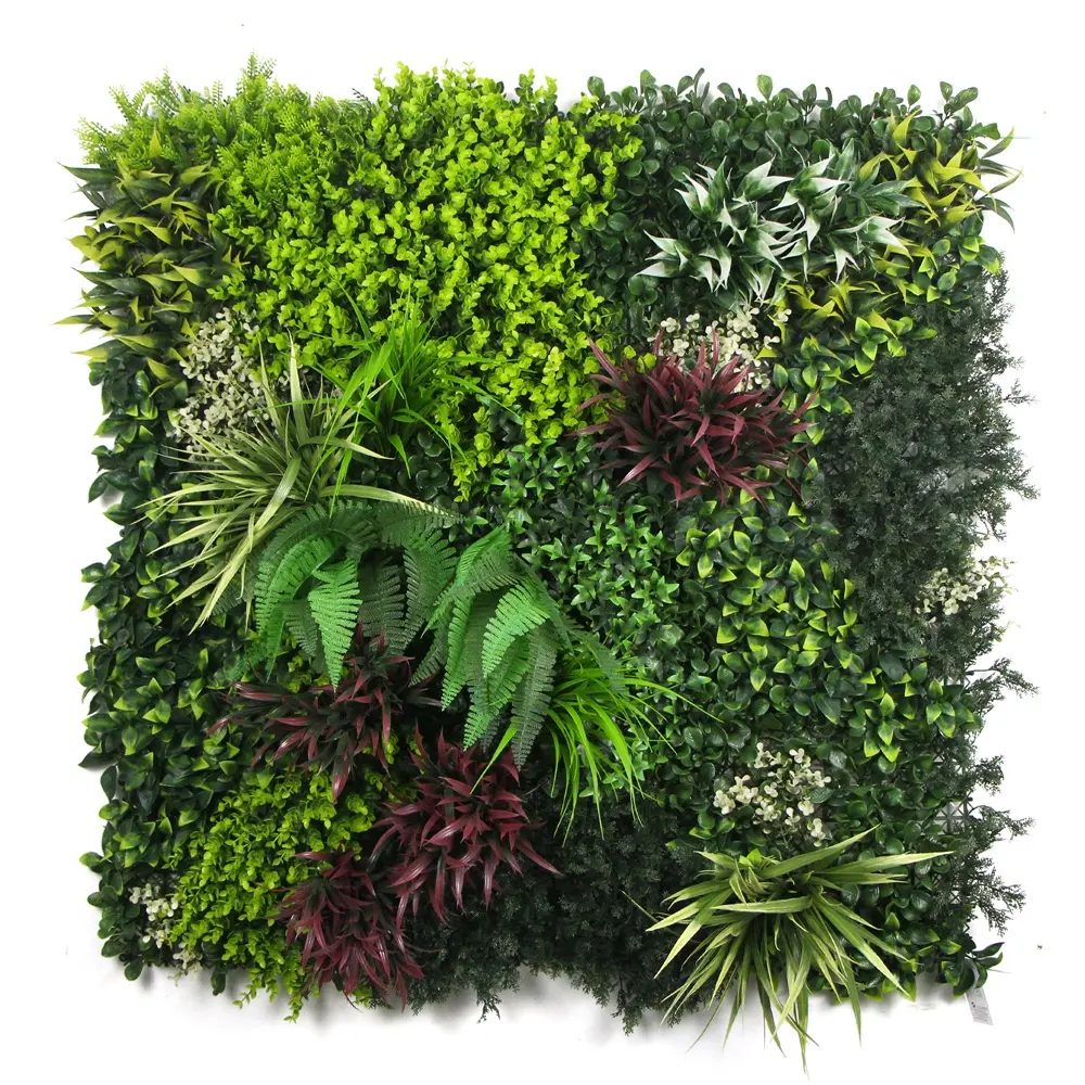 ULANDカスタマイズ3D人工ジャングル壁植物パネル垂直ガーデングリーン