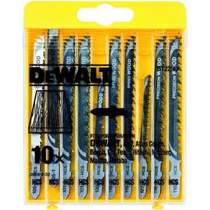 DEWALT-Kit de hojas de sierra de calar de 10 piezas de DEWALT-Corte de madera-EAN 5035048061077 HOJAS Y DISCOS DE CORTE HOJAS DE SIERRA - Product Image 1