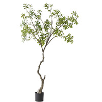 Arbre artificiel en pieris japonica vert PE 205-218 cm, plante en pot réaliste et écologique pour la décoration intérieure et extérieure
