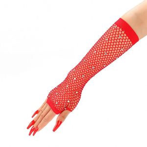 European American Style Split Finger Colorful Diamond Performance Touch <b>Screen</b> Compatible Hiking Gloves Hollow Hot Rolled - Product Image 4