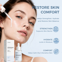 Sérum Visage Réparateur Anti-Âge et Anti-Rides à la Céramide, Hydratant, au Squalane et à l'Acide Hyaluronique, Soin de la Barrière Cutanée 30ml OEM ODM