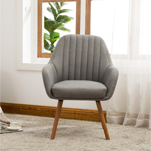 Poltrona Contemporanea in Tessuto Tuchico, Grigia, Stile Mid-Century Modern per Soggiorno - Product Image 2