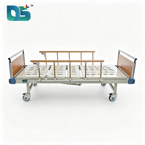 Barrières de sécurité pliantes en alliage d'aluminium à trois fonctions, poids 110 kg, inclinaison 0-75° °   Lit d'hôpital manuel réglable pour soins infirmiers - Product Image 1