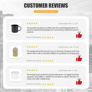 كوب شاي مطلي بالمينا من الفولاذ الكربوني الأسود سعة 380 مل بشعار مخصص، آمن للطعام، مناسب للتخييم والسفر في الهواء الطلق - Product Image 5