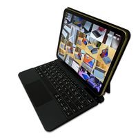 Casing kulit pelindung Keyboard sentuh, generasi kedua nirkabel kontrol dengan casing untuk iPad Pro 11 Air4 & 10.9 kompatibel dengan IOS