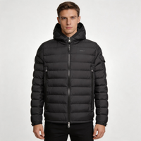 Veste d'hiver pour homme, épaisse, vintage, en forme de cœur, imperméable, respirante, avec fermeture éclair personnalisée, tissu en nylon, prête pour l'hiver