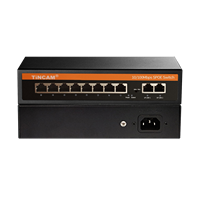 Conmutador PoE Pasivo No Estándar TiNCAM OEM 10/100M de 8 Puertos, 2 Uplinks, 250m VLAN, Conmutador de Alimentación por Ethernet para Cámaras IP
