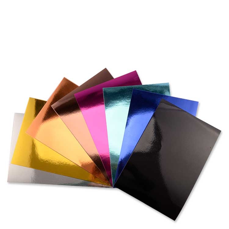 Papier cartonné métallique format A4, feuilles de carton artisanal d'art miroir 250G