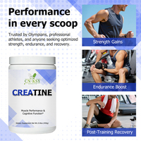 Poudre de créatine de haute qualité avec monohydrate de créatine, complément alimentaire, soutient l'endurance et stimule la récupération musculaire
