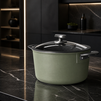 Casserole en aluminium avec revêtement antiadhésif, facile à nettoyer