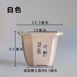 Maceta octogonal pequeña de plástico, duradera, para plantas verdes de escritorio y uso en jardín - Product Image 2