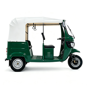Auto-rickshaw à 3 roues, tricycle électrique Bajaj, 2 rangées de sièges, Tuk Tuk, moteur PMSM à bobines plates, économie d'énergie de 30% à 50% - Product Image 1