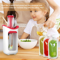 Sacs à presser réutilisables sans BPA pour purée de jus de fruits frais sac de rangement pochette pour aliments pour bébés ensemble de stations à presser