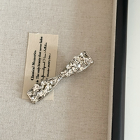 Nouvelles pinces à cheveux coréennes exquises en cristal, pinces latérales en strass, pinces à bec de canard avec strass, accessoires capillaires coréens