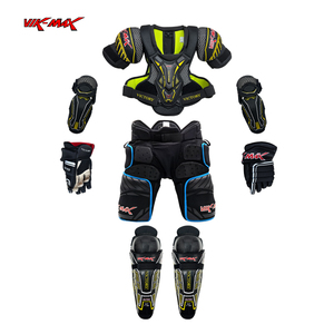 Équipement de protection avancé pour le hockey sur glace : protège-poitrine, protège-épaules, protège-tibias, gants de hockey, armure sportive haut de gamme. - Product Image 4