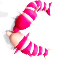 Buitenlandse Handel Plastic Fidget Squeeze Speelgoed Nieuwigheden Stressverlichting Snot-achtige Rups Reuzen Kreeft Niu Nai Le Slug Grote Haai 14
