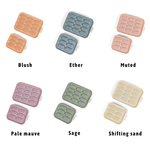 <span class=keywords><strong>Bac</strong></span> <span class=keywords><strong>à</strong></span> glaçons en silicone sans BPA <span class=keywords><strong>avec</strong></span> <span class=keywords><strong>couvercle</strong></span>, personnalisable <span class=keywords><strong>avec</strong></span> logo, pour aliments, aliments pour bébés, purée de fruits - Product Image 2