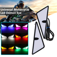 Système d'éclairage avant pour moto et voiture 12V LED, feux triangulaires Devil Eagle Eye, rouge, bleu, ambre, remplacement
