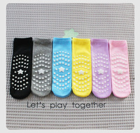 Chaussettes antidérapantes respirantes pour enfants et jeunes, personnalisées, avec motif tricoté et logo, idéales pour le trampoline, collection été