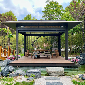Mobilier extérieur manuel Pergola à persiennes <span class=keywords><strong>murale</strong></span> autoportante en aluminium en usine Pergola de toit à persiennes 4x4 - Product Image 5