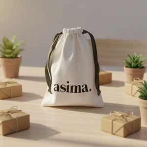 Bolsa de Lona Ecológica Personalizada con Logotipo, Bolsa de Regalo con Cordón de Algodón, Bolsa Protectora a Prueba de Polvo - Product Image 6