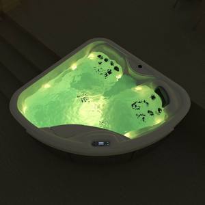 Chất Lượng Cao Sang Trọng Ngoài Trời Hình Chữ Nhật 2 Chỗ Ngồi Hot Spa Bồn Fan-Hình Dạng Bồn Tắm Xoáy Nước Massage Không Khí Cho Hồ Bơi Ngoài Trời Sử Dụng - Product Image 4