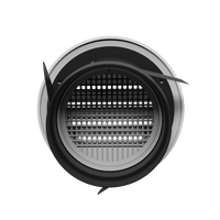 MIA 120mm diamètre mural ABS plastique intérieur Oblique persienne sortie d'air forme ronde Grilles d'air couvercle d'évent