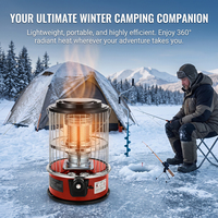 Chauffage au kérosène anti-basculement à extinction automatique Orangegaz pour la maison, le camping en extérieur, les barbecues, la pêche sur glace et les foyers – Poêle portable avec poignée