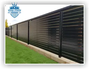 OEM Yard Aluminium 8ft hohe Ideen Zaun abdeckung Estate Gates Schwarz No Dig Horizontal Zaun Sichtschutz zum Verkauf