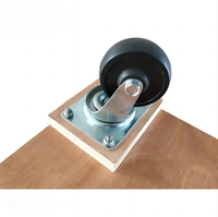 Chariot de déménagement en bois personnalisable OEM Chariot à quatre roues avec plate-forme de transport Chariot à moquette en plastique avec outil de rangement pour achats et déménagement