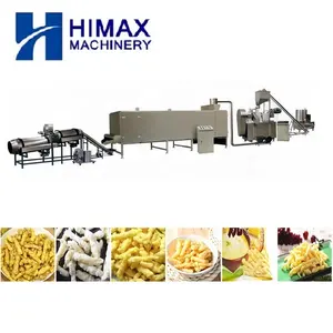 Himax automatic corn puff production line puffed corn ball snacks food making rice machine