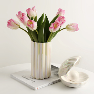 Lanborui vaso dritto in ceramica vasi di lusso per la decorazione della <span class=keywords><strong>casa</strong></span> <span class=keywords><strong>2022</strong></span> decorazione per la <span class=keywords><strong>casa</strong></span> vaso nordico minimalista - Product Image 3