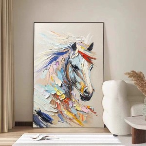 Hand Painted Horse Oil Painting 120x80cm Impressionism Style Living Room <b>Wall</b> Art Decor No <b>Frame</b> - Product Image 3
