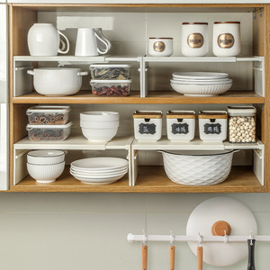 Extendable <b>Kitchen</b> <b>Storage</b> <b>Rack</b> Rectangle Plastic Multifunctional Standing Type For Spice Cabinet Organizers - Product Image 3