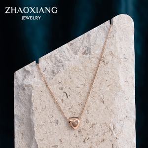 Collares con Diseño de Corazón Simple para Mujer, Acero Inoxidable, Joyería Dorada, Fabricación de Dijes, Creación de Joyas - Product Image 6