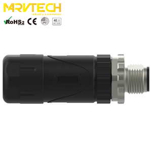 Field Assembly Optical Connector <b>Terminal</b> Din M12 Plastic Male Marvtech a Code 4/5/8 Pin IP67 Automotive IEC OEM or Customized - Product Image 2