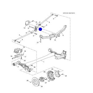 Chevrolet Cruze Opel Rear Axle <b>Stabilizer</b> Bar Bushings 13262449 13332257 MacPherson Strut Suspension System Replacement Part - Product Image 2