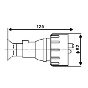 Prise marine en laiton IMPA 792886 10A 16A IP56 CTH101 - Product Image 6