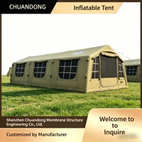 Tente portable Chuandong à ouverture automatique rapide, double couche, imperméable, en coton et PVC, quatre saisons, 17,28 m²