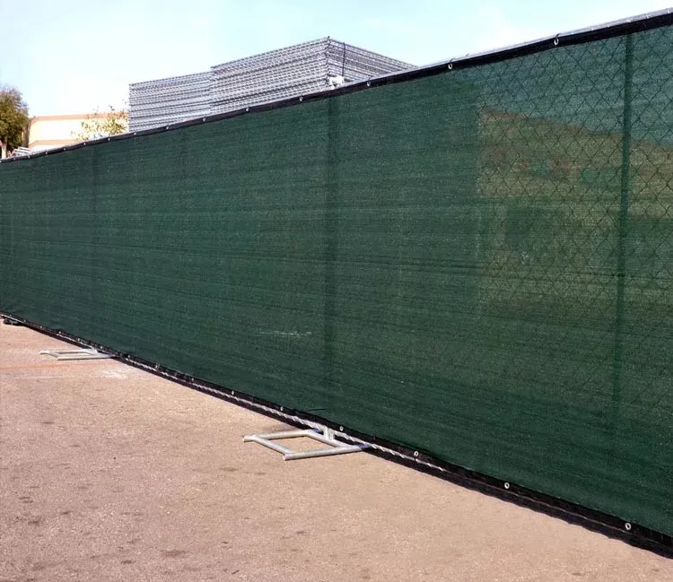 Malla de sombra para valla de privacidad, rompevientos, hdpe, color verde oscuro