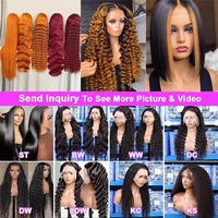 Perruque bouclée indienne naturelle de Birmanie, perruque frontale en dentelle HD complète de 30 pouces, vente en gros, perruque sans colle en cheveux humains vierges bruts péruviens 12A