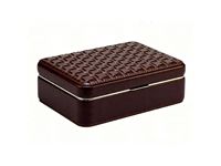 Étui de rangement multifonctionnel pour bijoux, en cuir rectangulaire, avec fermeture éclair, étui de protection pour bijoux T.Wing-PAK JB-4714