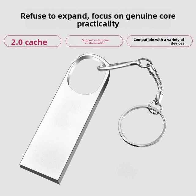 Wholesale New Creative High-Speed Metal-Cased USB Flash Drives-32GB/64GB/128GB Phone Car Audio Compatible Custom Engraving