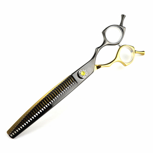 Làm Bằng Tay 7.5 Inch Cong Cắt Cắt Cắt Tóc Kéo 440C Nhật Bản Thép Văn Phòng Chuyên Nghiệp Tóc Mặc Quần Áo Con Chó Chải Chuốt Kéo - Product Image 4