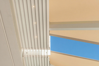 Auvent de terrasse extérieur moderne automatique en aluminium, imperméable, coupe-vent, protection UV, isolation thermique, télécommande